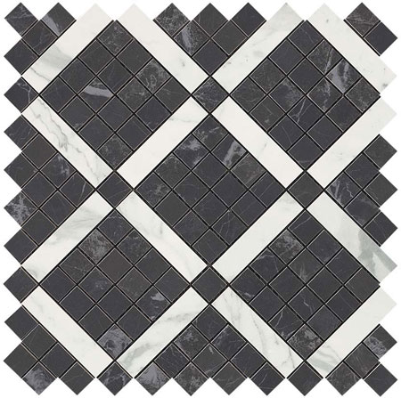 мозаика(м2), Marvel Noir Mix Diagonal Mosaic, 30,5x30,5