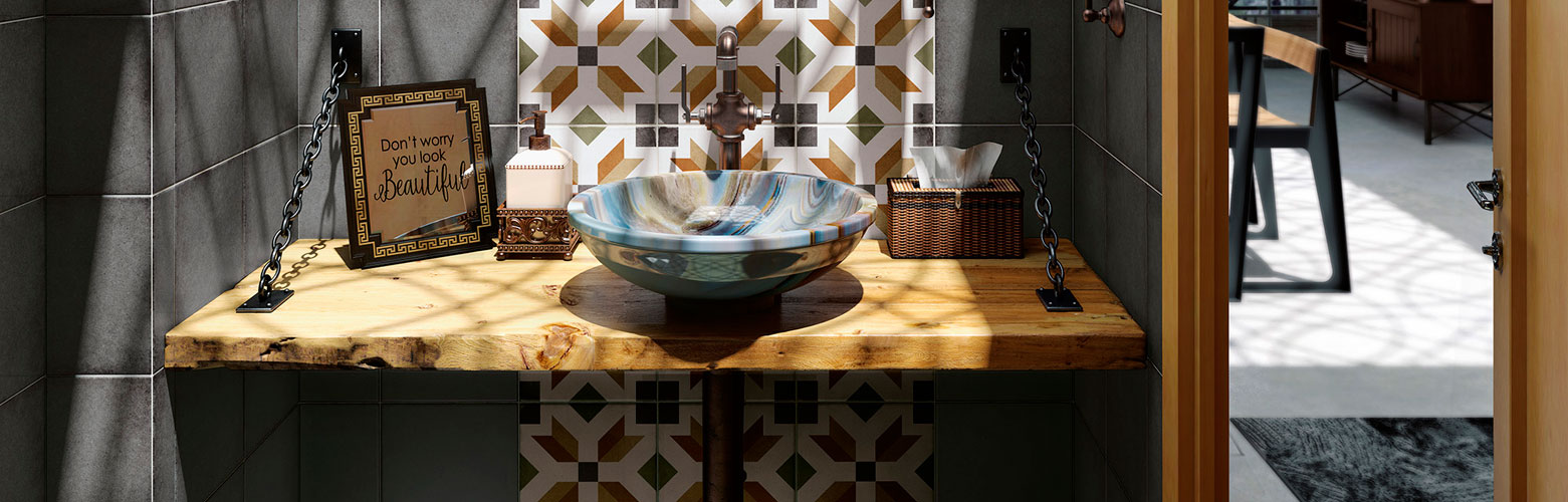 Керамическая плитка Equipe Art Nouveau: фото в интерьере